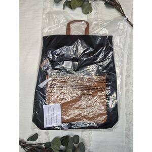 DSW Backpack in Black and Tan